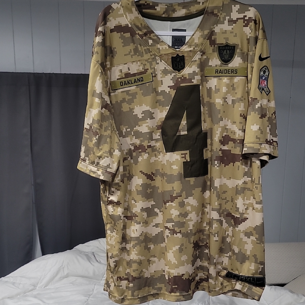 NFL Oakland Raiders Camo Jersey - Tan and Brown